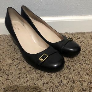 Cole Haan Black Wedges - 10.5 - Dress Shoes
